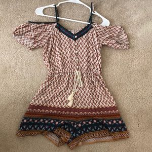 XS romper with shoulder cut outs.